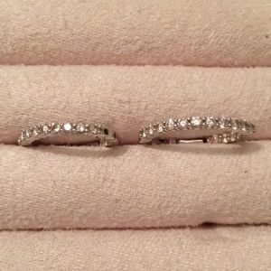 Diamond hoop earrings